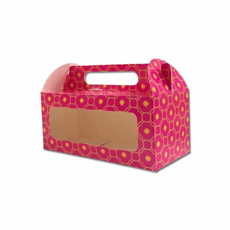 Festive Pink  Jar/Hamper Box (7.8×3.5×4 inch)