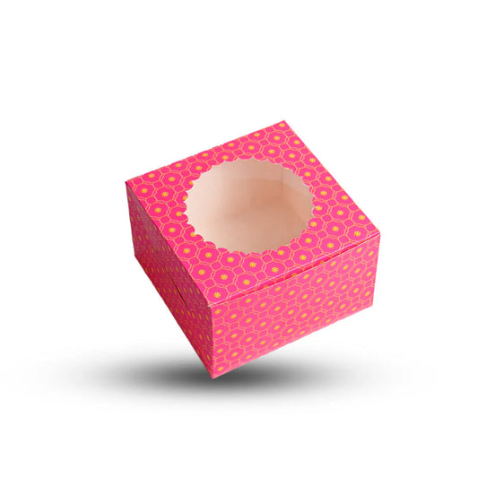 Festive Pink : Cake Box for half kg-8x8x5 inch