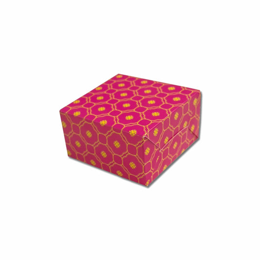 Festive Pink Brownie/donut Box for 1 (4x3.7x2 inch)