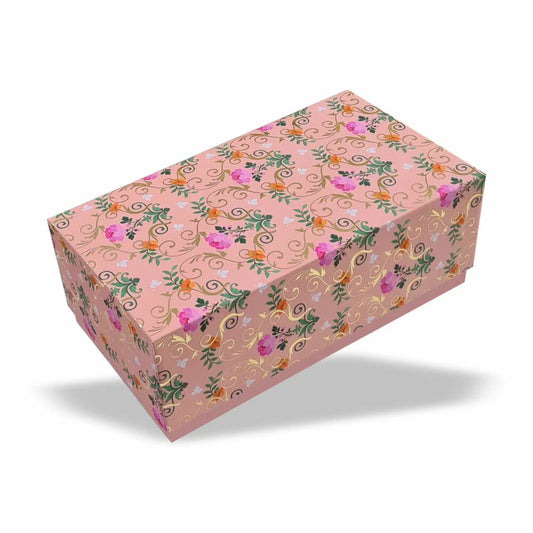 Peach Perfect 2 Jar Rigid Hamper Top Bottom Box (9.37x5.11x3.54 inch)