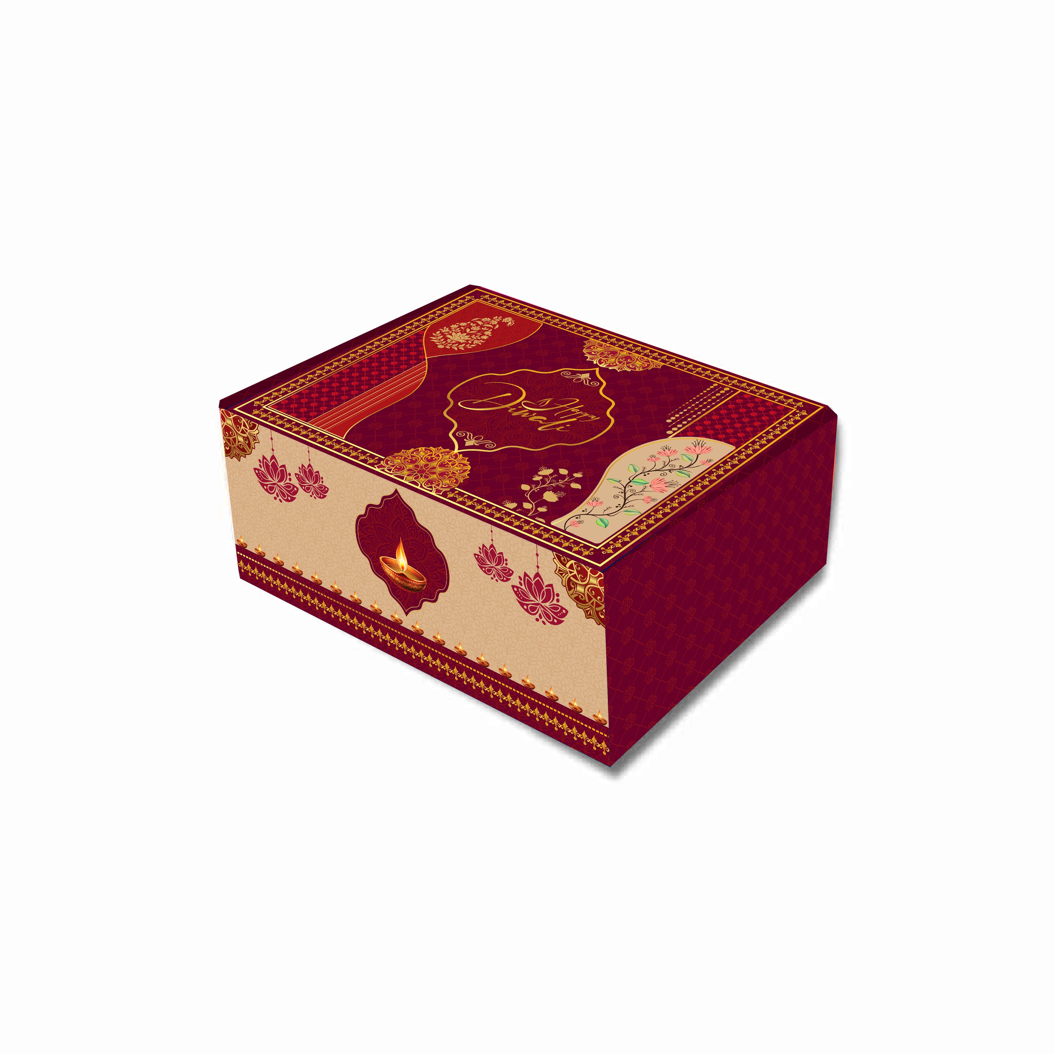 Diwali Corrugated Hamper Box (10.5×8×4 inch) - Design 003
