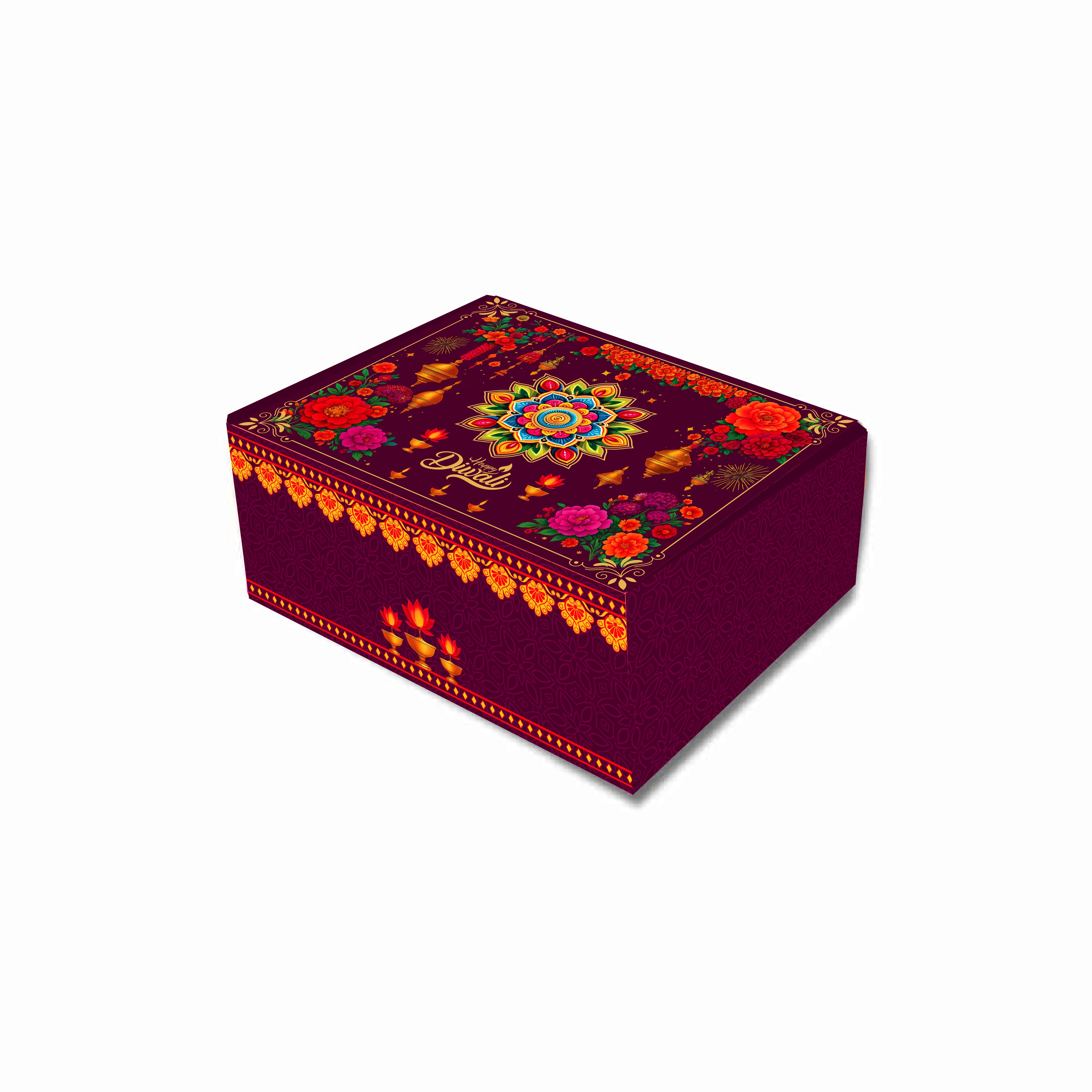 Diwali Corrugated Hamper Box 10.5x8x4 Design 001 - custom packaging box