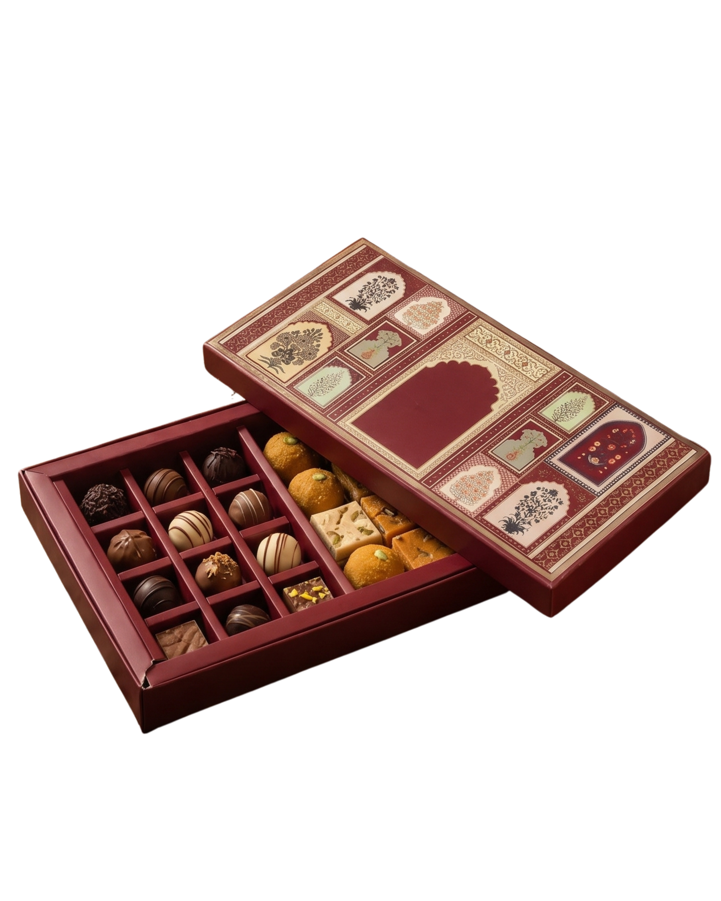Royal Jharokha Chocolate/laddo and 2 Brownie Hamper Box