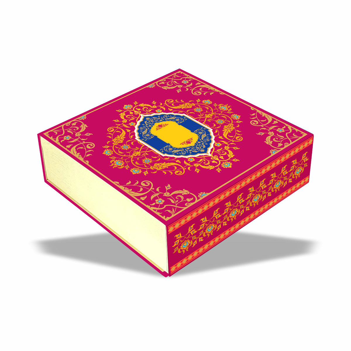 Shahi Virasat (10x10x3 inch) 3 Jar 8 Chocolate hamper box with custom logo print