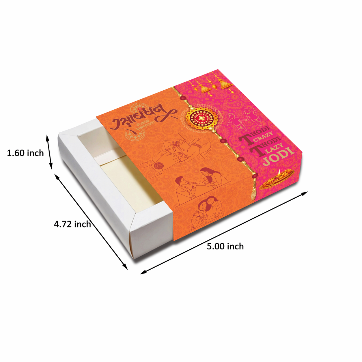 Raksha Bandhan Chocolate Box for 9 Cavity (ID 5x4.72x1.6 inch)