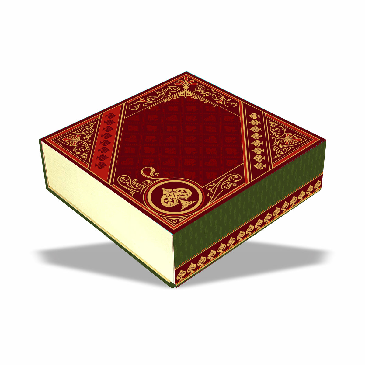 Rajwada Royale (10x10x3 inch) 3 Jar 8 Chocolate hamper box with custom logo print