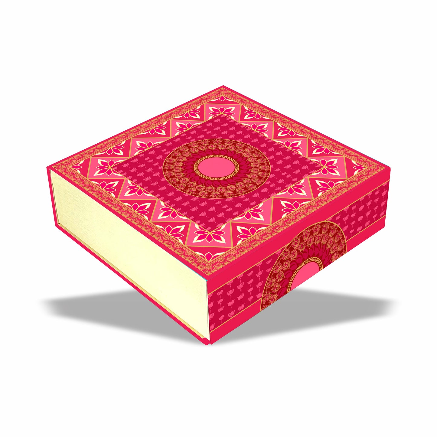 Gulab-e-Shahi (10x10x3 inch) 3 Jar 8 Chocolate hamper box with custom logo print