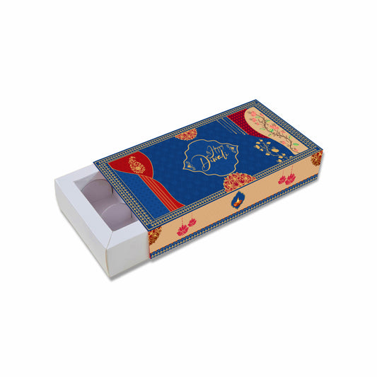 Diwali Chocolate Box 12 Cavity Gold Foil Design 001 - custom packaging box
