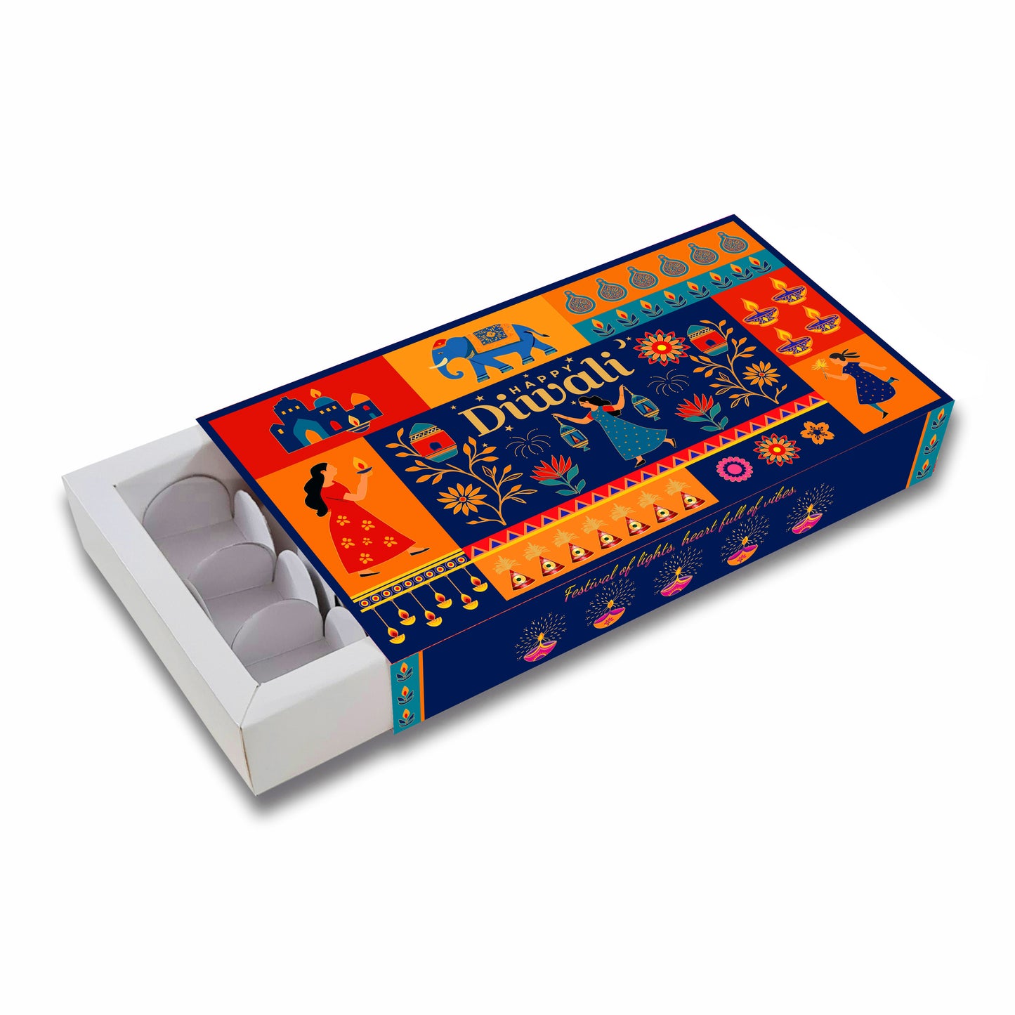 Diwali Chocolate Box 18 Cavity Design 002 - custom packaging box