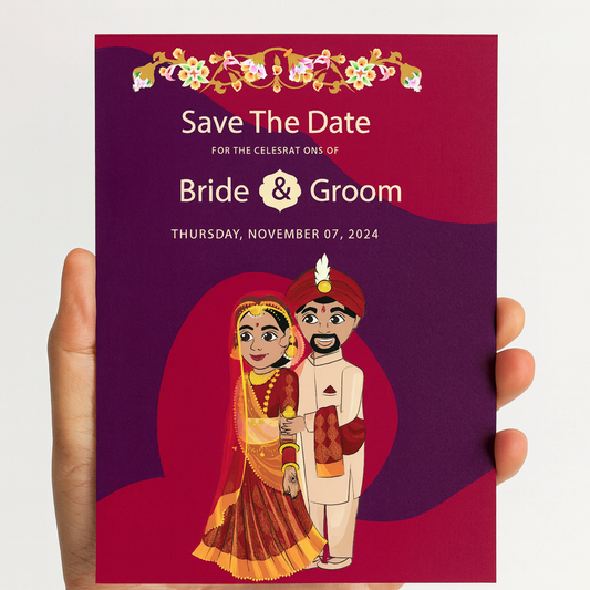 6x4 inch Wedding Itinerary Cards