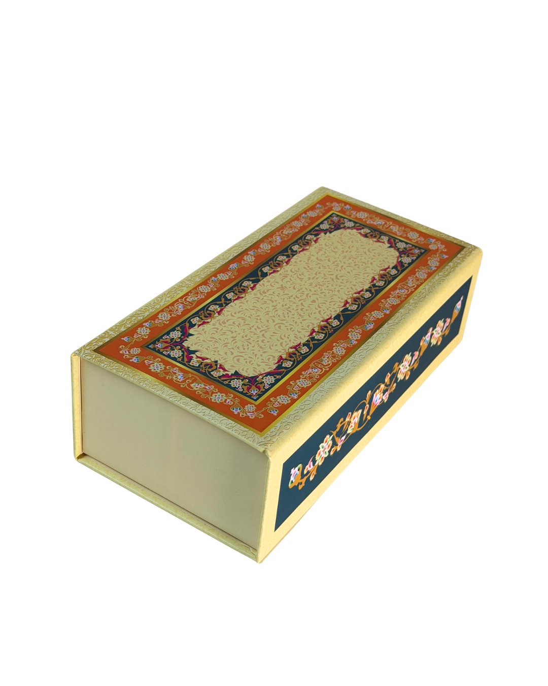 Shahi Phoolkari 3 Jar Hamper Box (Rigid Magnetic Pattern) with Custom Logo Print