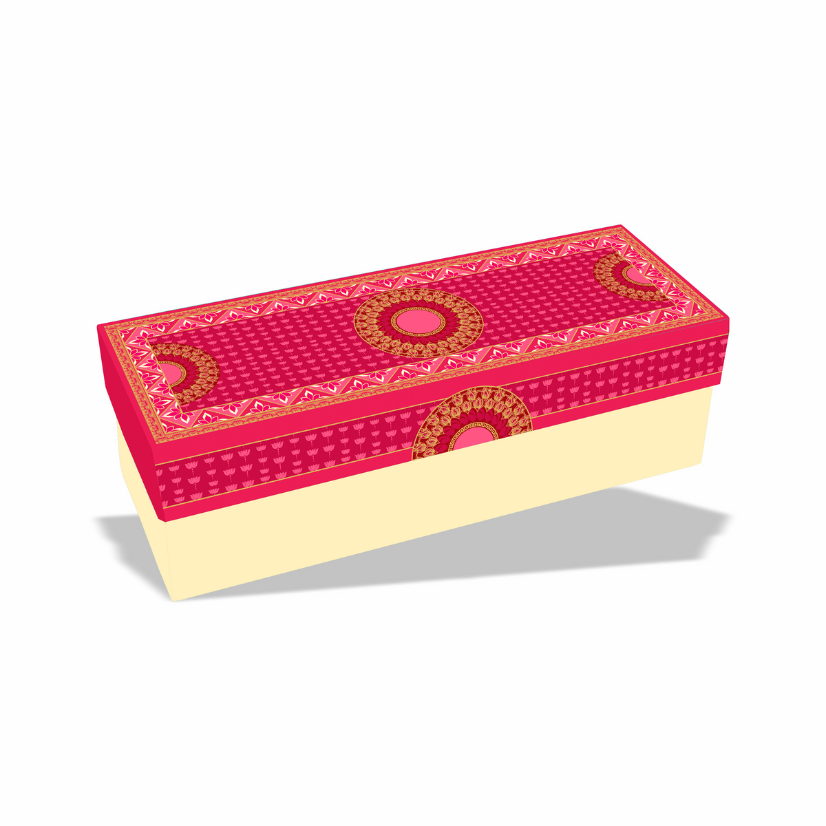 Gulab-e-Shahi  2 Jar & 6 Chocolate Hamper Box (Rigid Magnetic Pattern) with Custom Logo Print