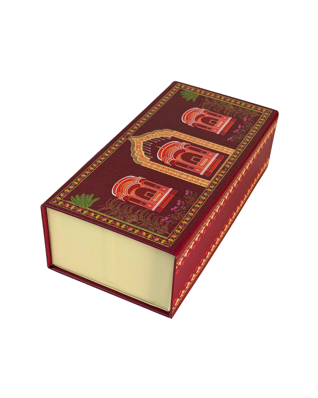 Rang Mahal 3 Jar Hamper Box (Rigid Magnetic Pattern) with Custom Logo Print