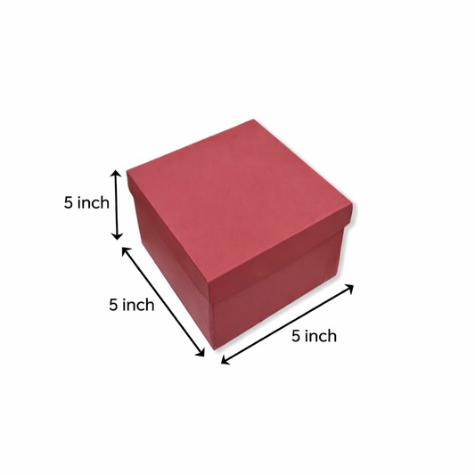 5 x 5 x 5 inch red rigid gift box for premium gift, product and festive packaging.