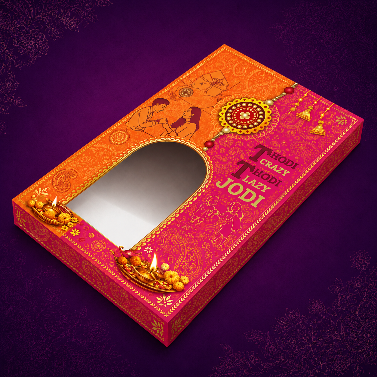 Raksha Bandhan Chocolate Bar Box (17x8x1.3 cm)