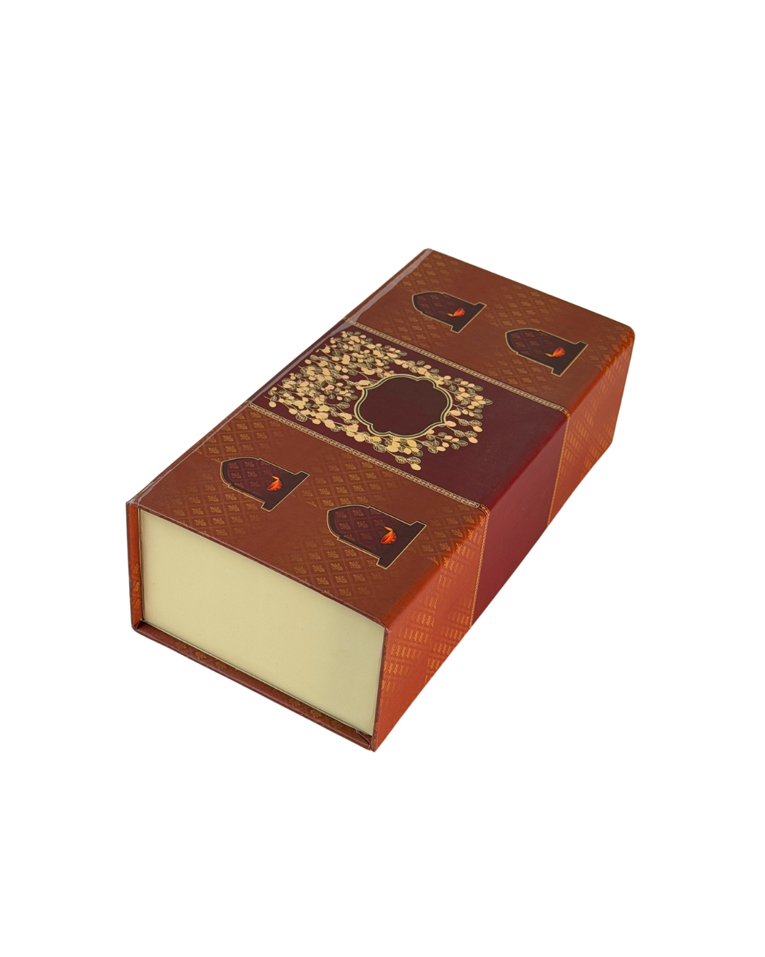 Shubh Aarambh 3 Jar Hamper Box (Rigid Magnetic Pattern) with Custom Logo Print