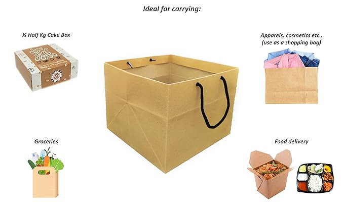 11x11x9 inch Paper Bag kraft