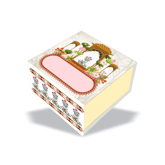 Lotus Palace 4 Jar Hamper Box (Rigid Magnetic Pattern) with Custom Logo Print