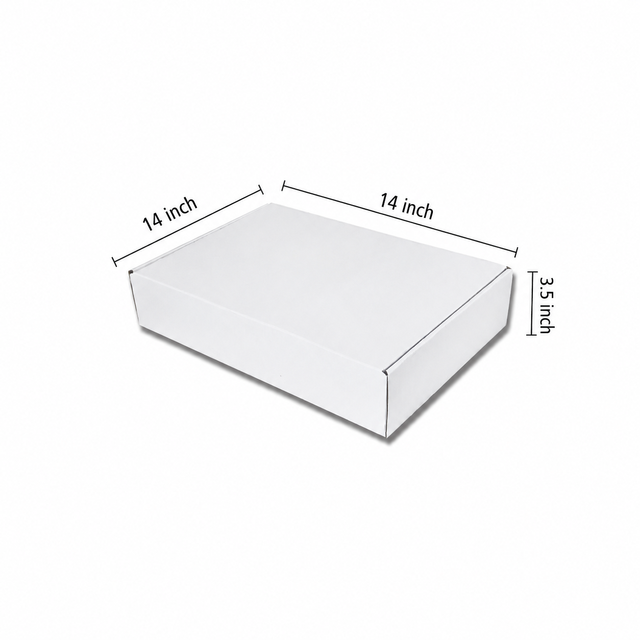 White Corrugated Hamper Box (14x14x3.5″)