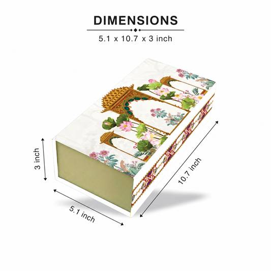 Lotus Palace 3 Jar Hamper Box (Rigid Magnetic Pattern) with Custom Logo Print