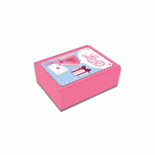 Valentine: Pink Corrugated Hamper Box (9x7x3″)