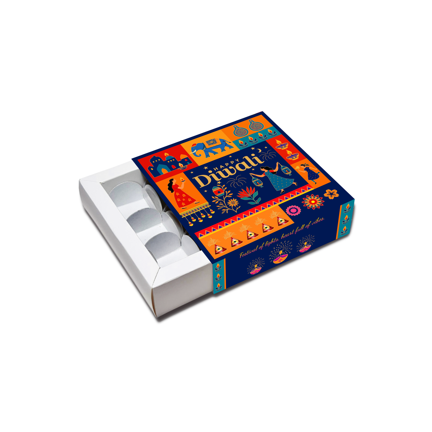 Diwali Chocolate Box 9 Cavity Design 002 - custom packaging box