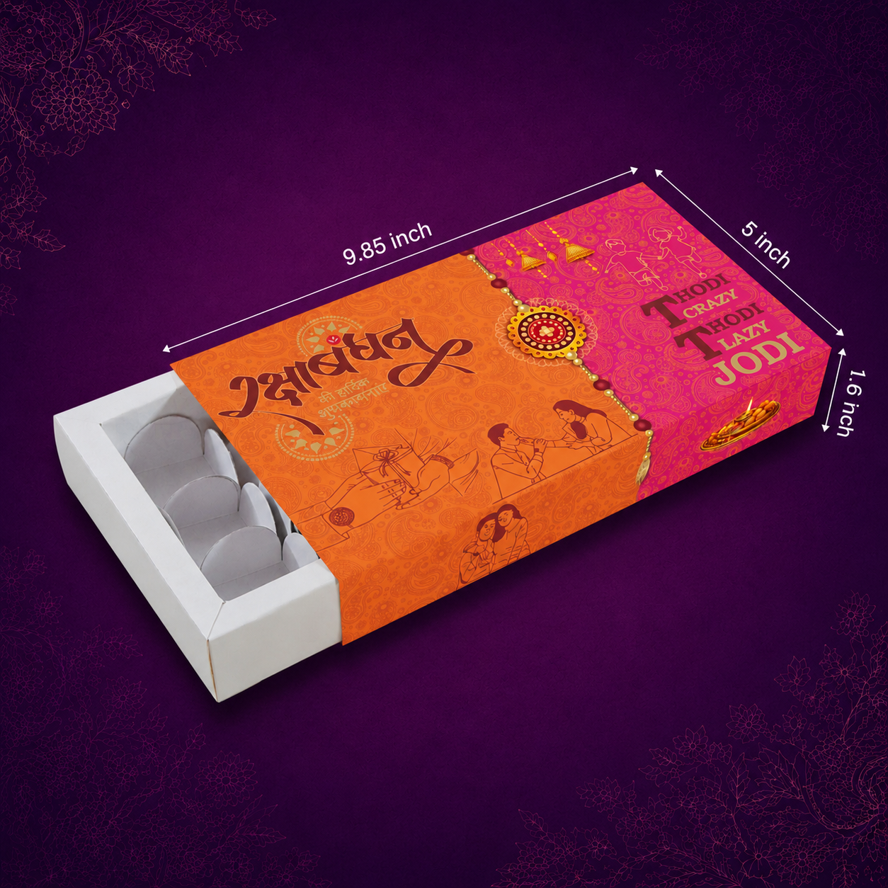 Chocolate Box for 18 cavity (ID 9.85x5x1.6 inch)