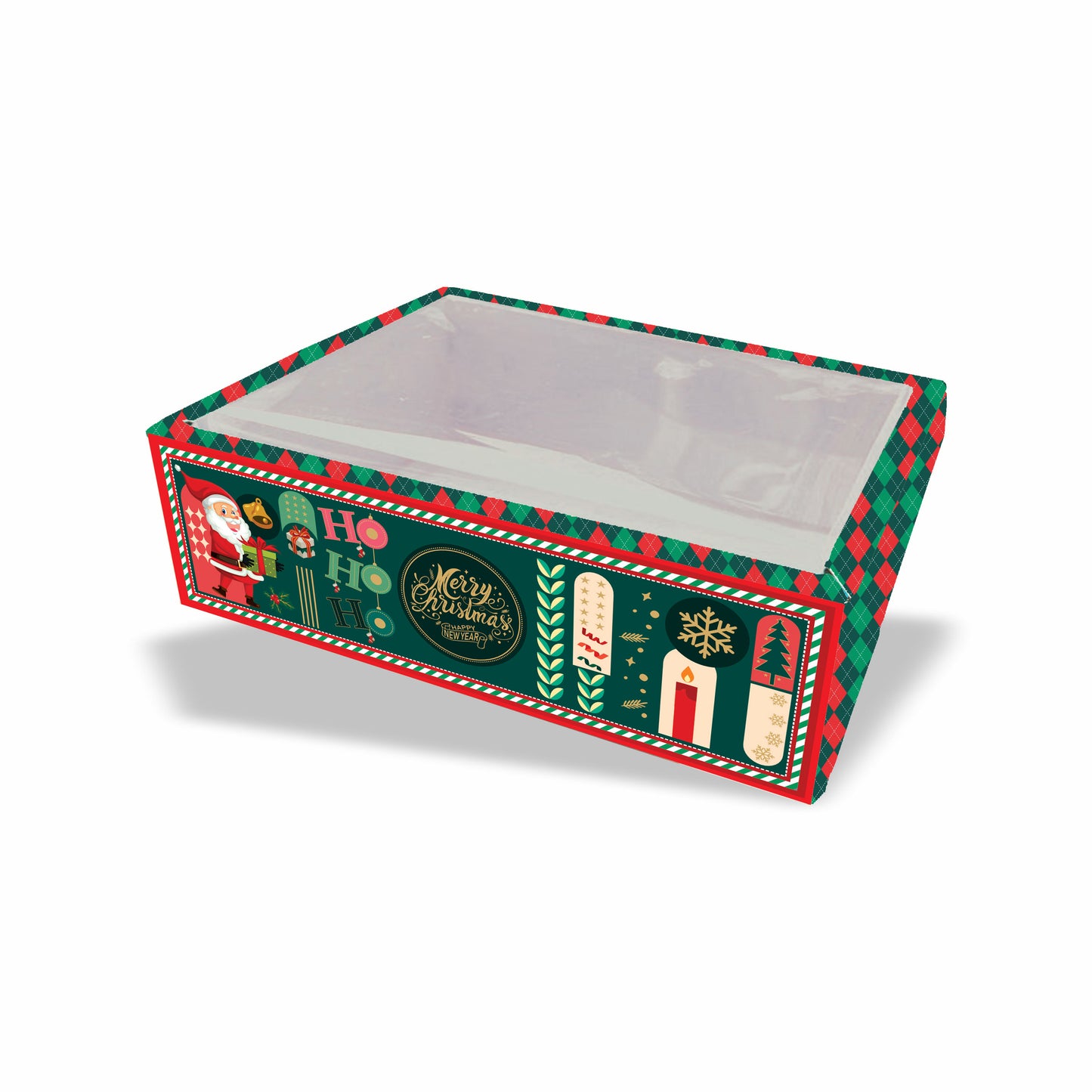 Christmas Hamper Box With Transparent Lid (10x7x3) 001