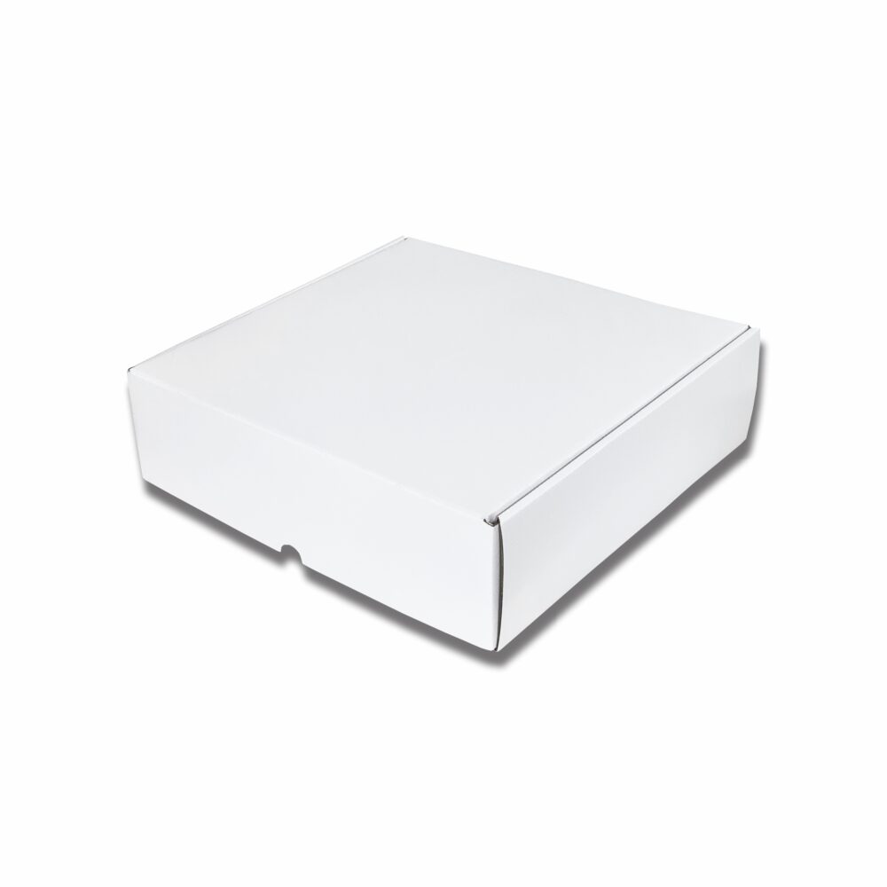 White Corrugated Hamper Box (12x12x3.5″)