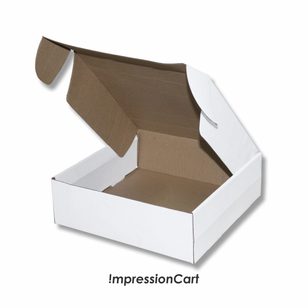 White Corrugated Hamper Box (10x10x4.5 inch)