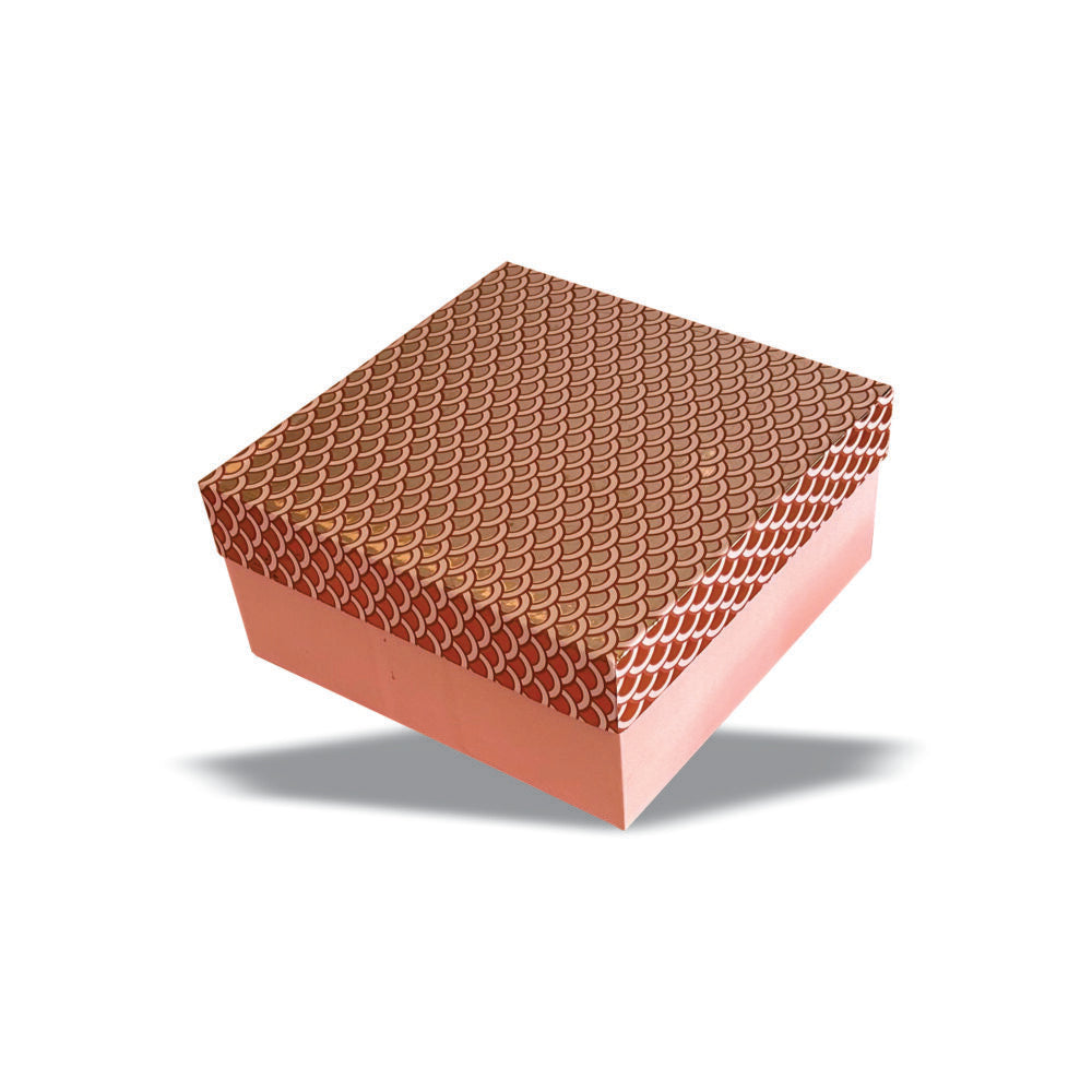 Rose Gold Rigid Hamper Box (8x8x4 inch)