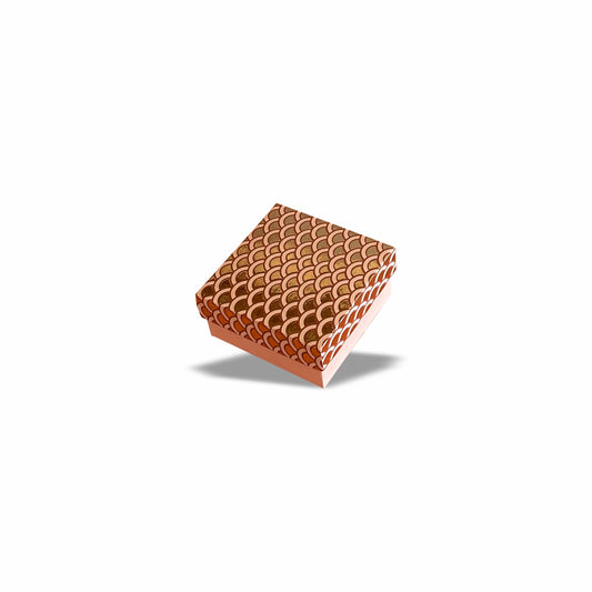 Rose Gold Foil Top Bottom Rigid Box (3.5x3.5x1.5 inch)