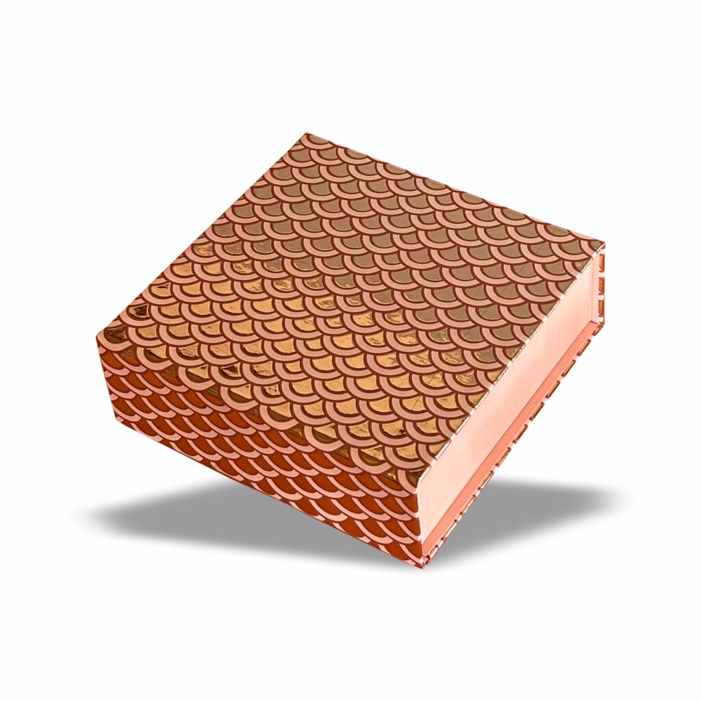Rose Gold Magnetic Rigid Hamper Box (6x6x2 inch)
