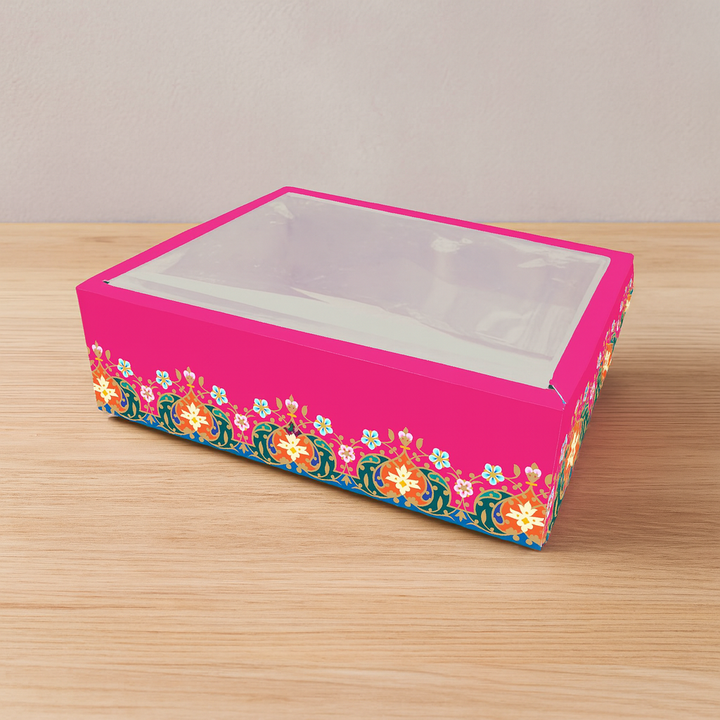Multicolor Hamper Tray With Transparent Lid (10x7x3) 002