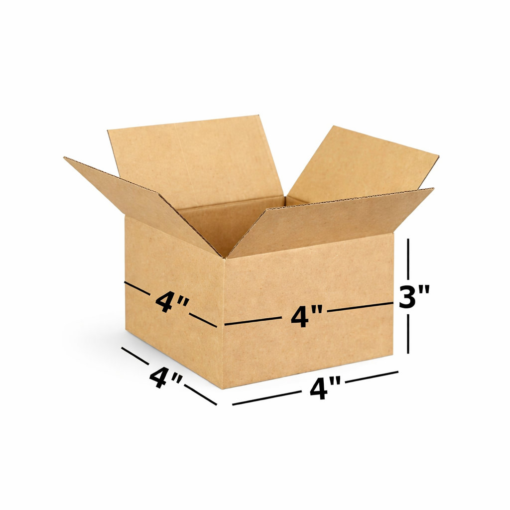 (4x4x3 Inch) inch Universal 3ply Corrugated Box