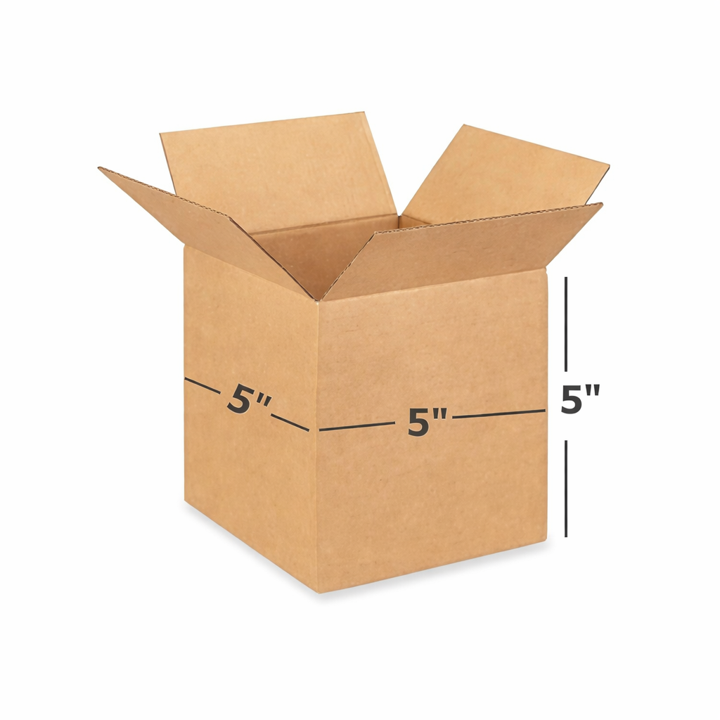 (5x5x5)inch Universal 3ply Corrugated Box