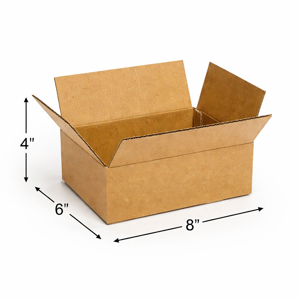 (8x6x4 Inch) inch Universal 3ply Corrugated Box