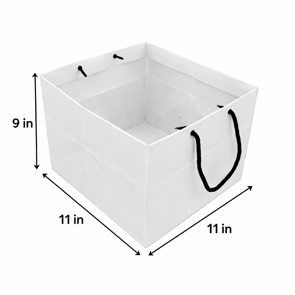 11x11x9 inch Paper Bag (White)