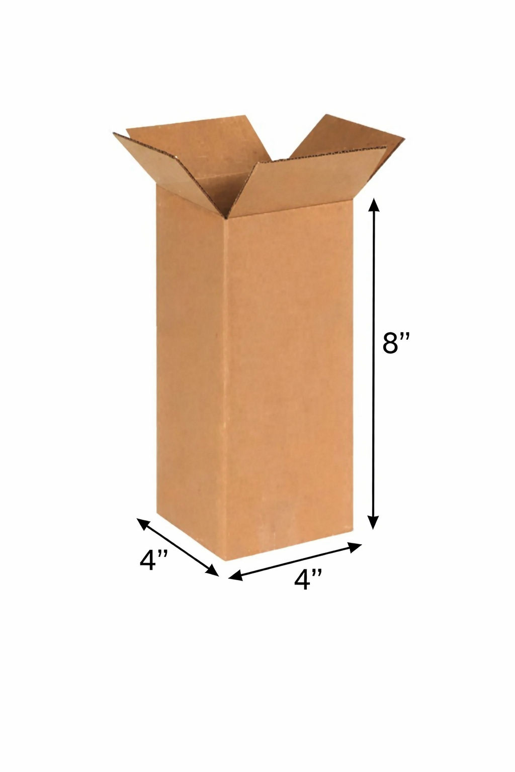 (4x4x8) Inch Universal 3ply Corrugated Box