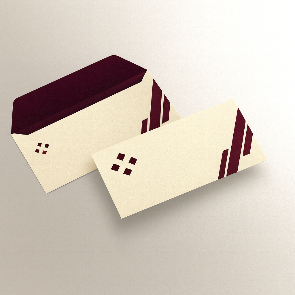 Maroon Linear Essence Envelope Collection