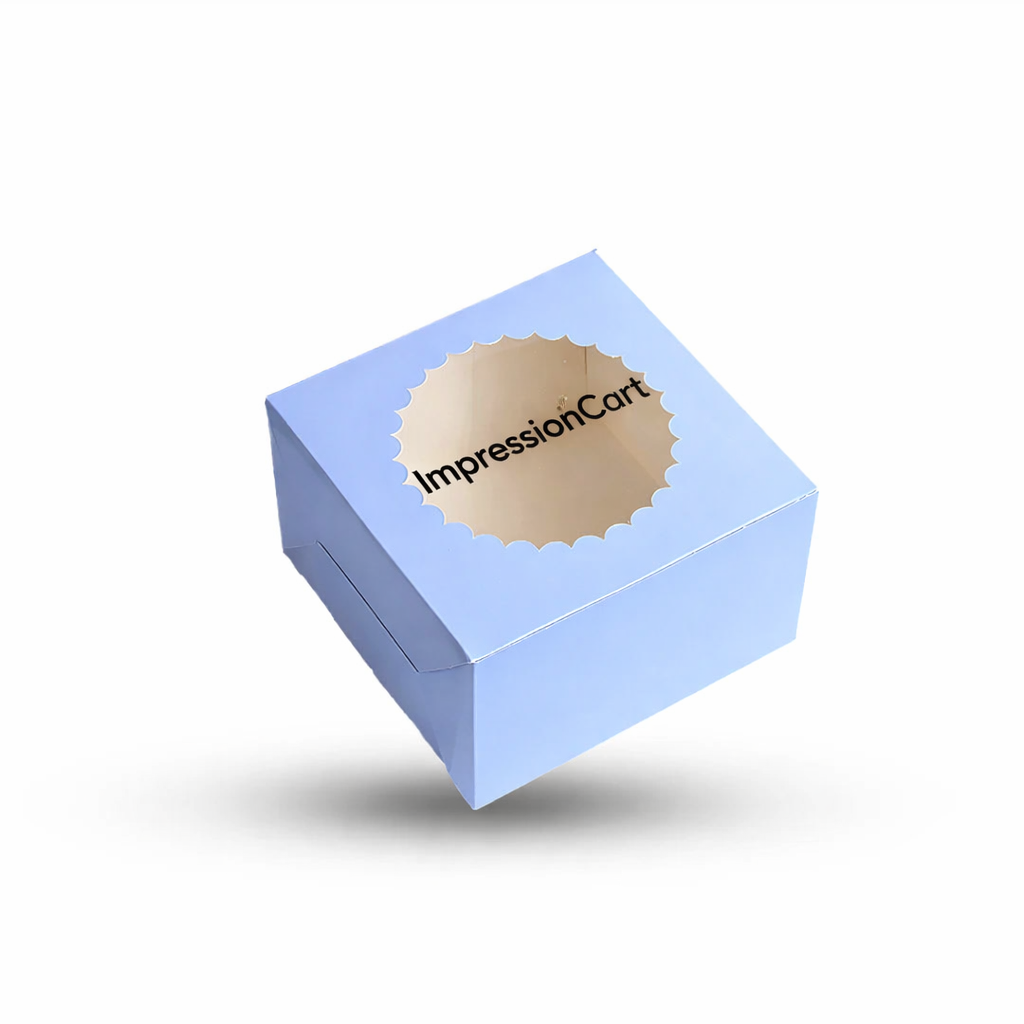 Pastel Blue: Cake Box for half kg-8x8x5 inch