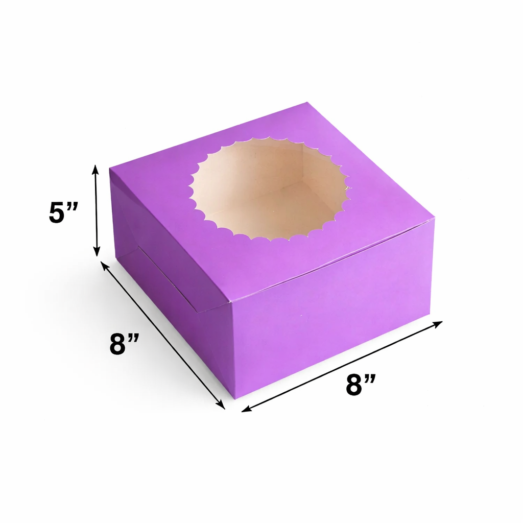 Lavender : Cake Box for half kg-8x8x5 inch