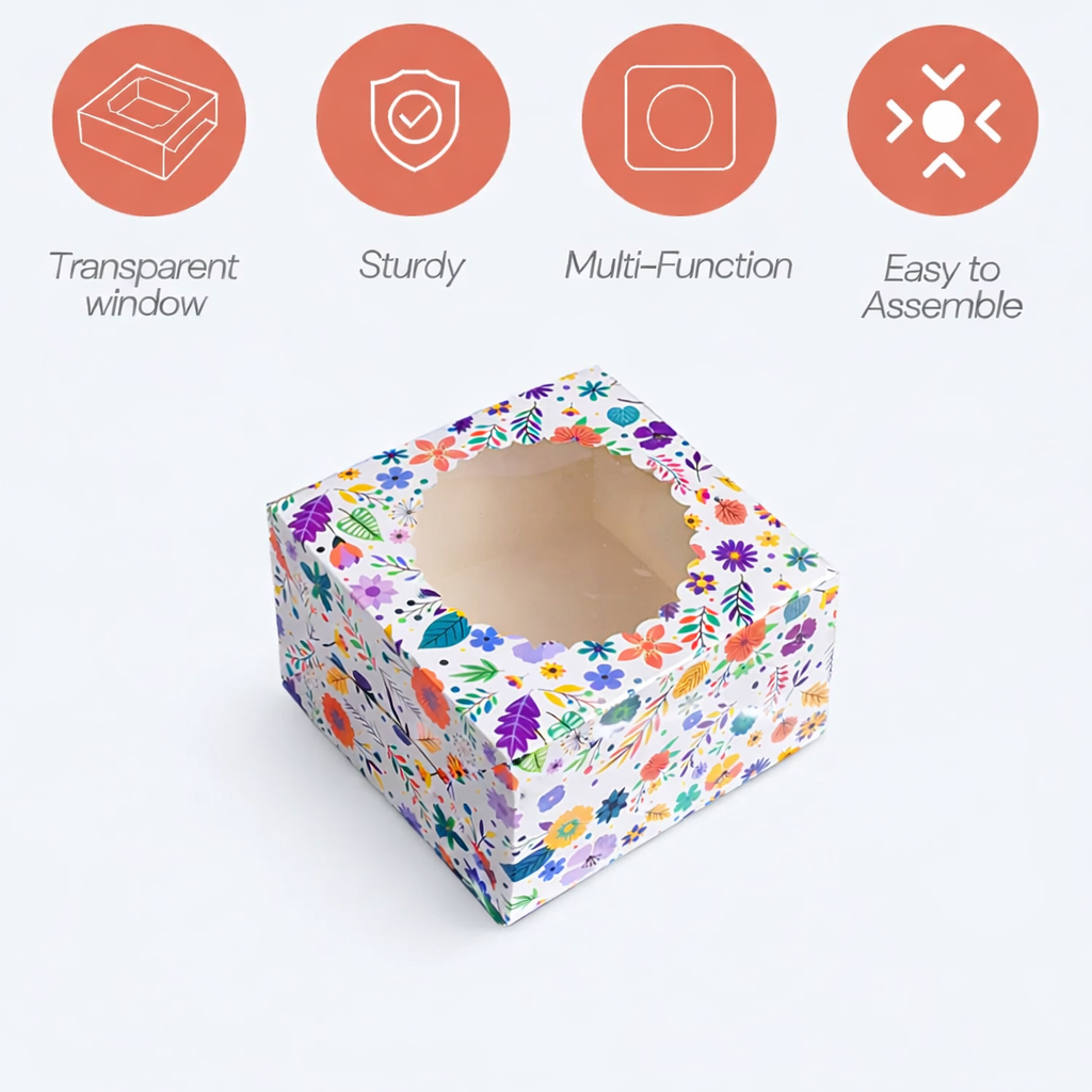 SPRING : Cake Box for half kg-8x8x5 inch