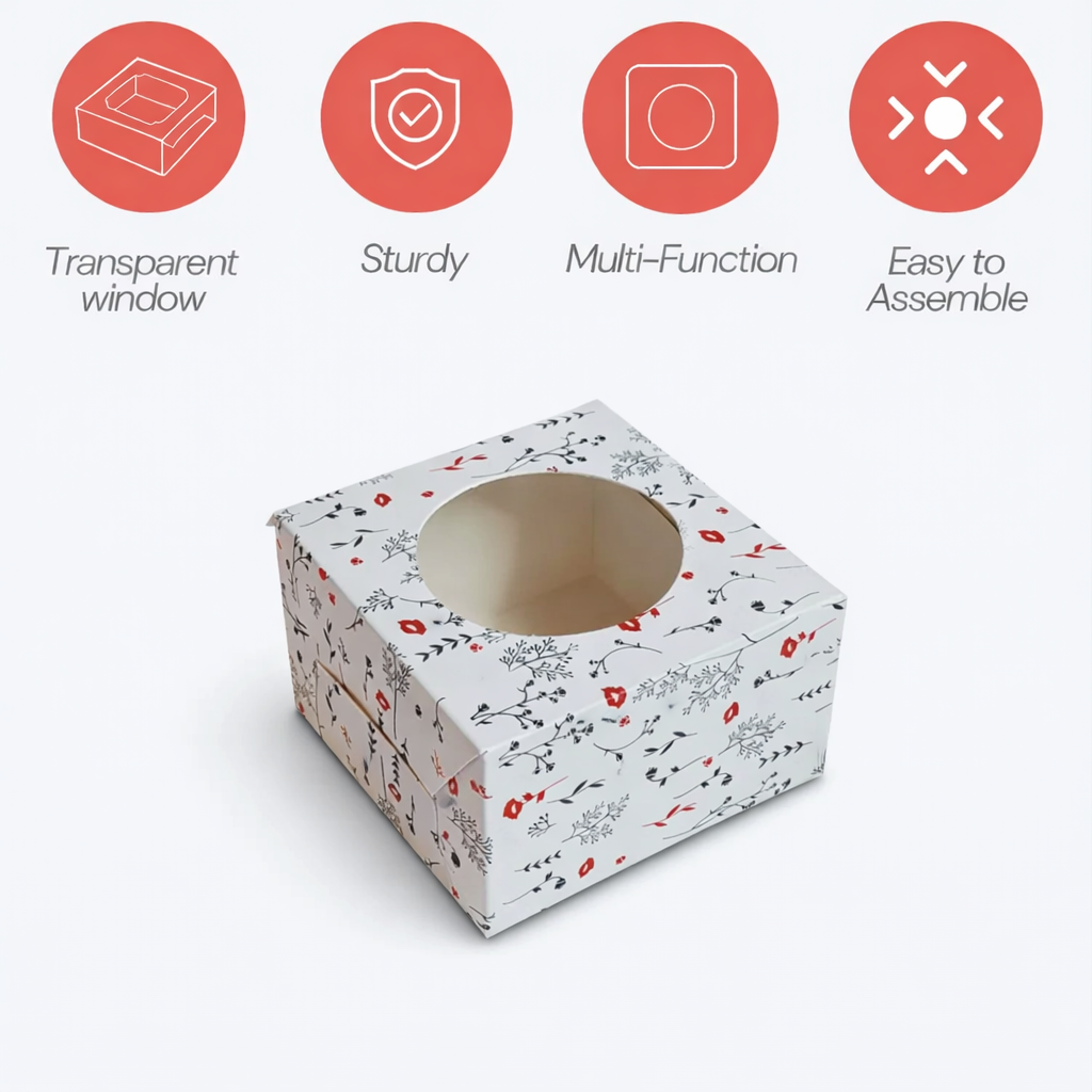Floral : Mini Cake Box-5x5x3 inch