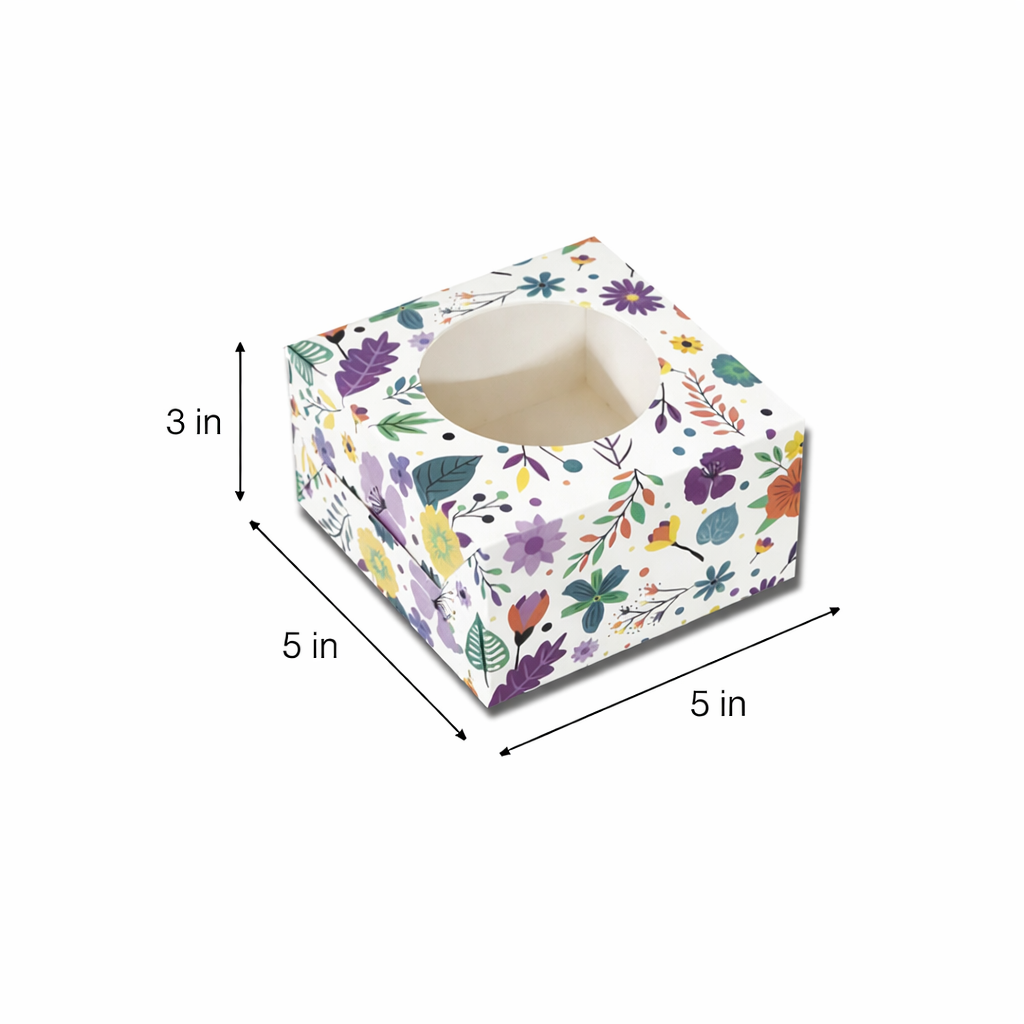 Spring : Mini Cake Box-5x5x3 inch