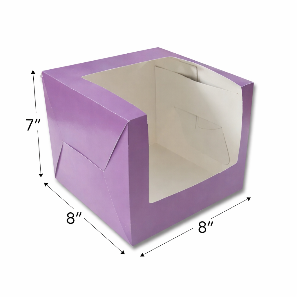 Lavender : Tall Cake Box for half kg-8x8x7 inch
