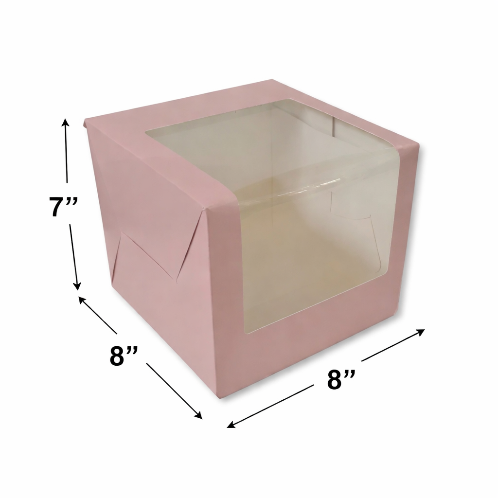 Peach : Tall Cake Box for half kg-8x8x7 inch