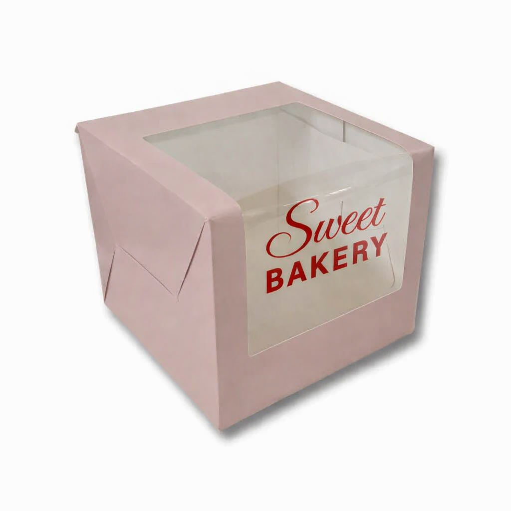 Peach : Tall Cake Box for half kg-8x8x7 inch