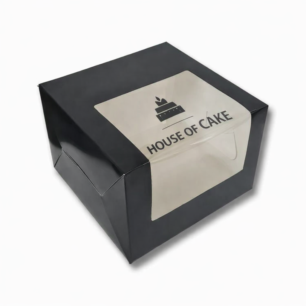 Black : Tall Cake Box for half kg-8x8x7 inch