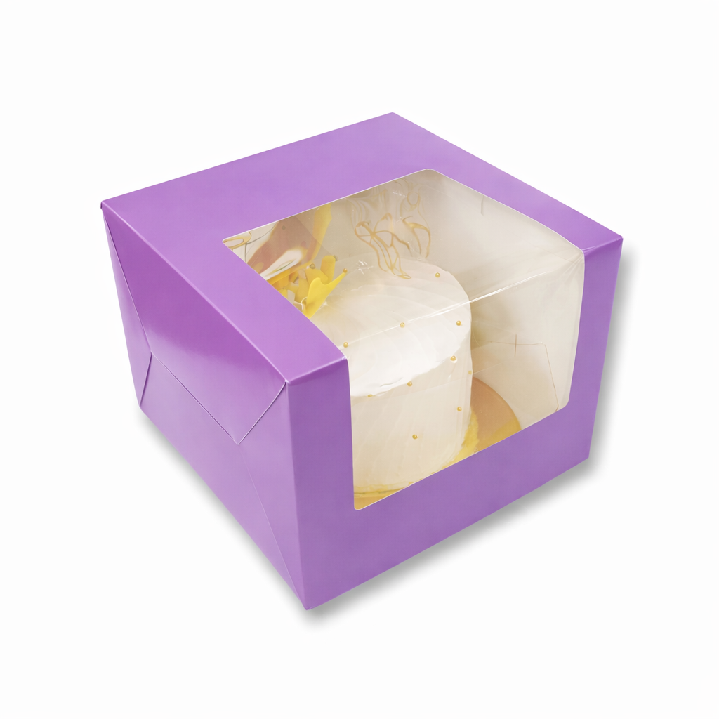 Lavender : Tall Cake Box for half kg-8x8x7 inch